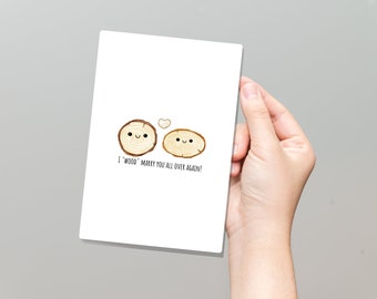 Wood Anniversary card, 5th anniversary card, funny 5th anniversary card, cute 5th anniversary card