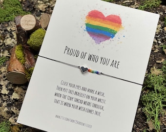 Pride bracelet, gay pride, LGBT bracelet, gay pride jewelry, rainbow bracelet, proud of you