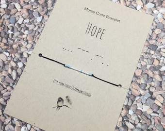 Hope Morse code bracelet, custom bracelet, hope bracelet