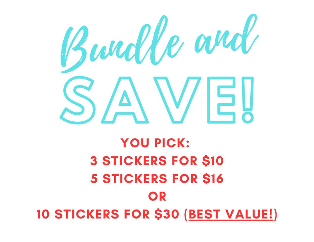 Sticker Bundle! Bundle and Save Big! - Etsy