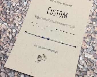 Custom Morse code bracelet, custom bracelet,