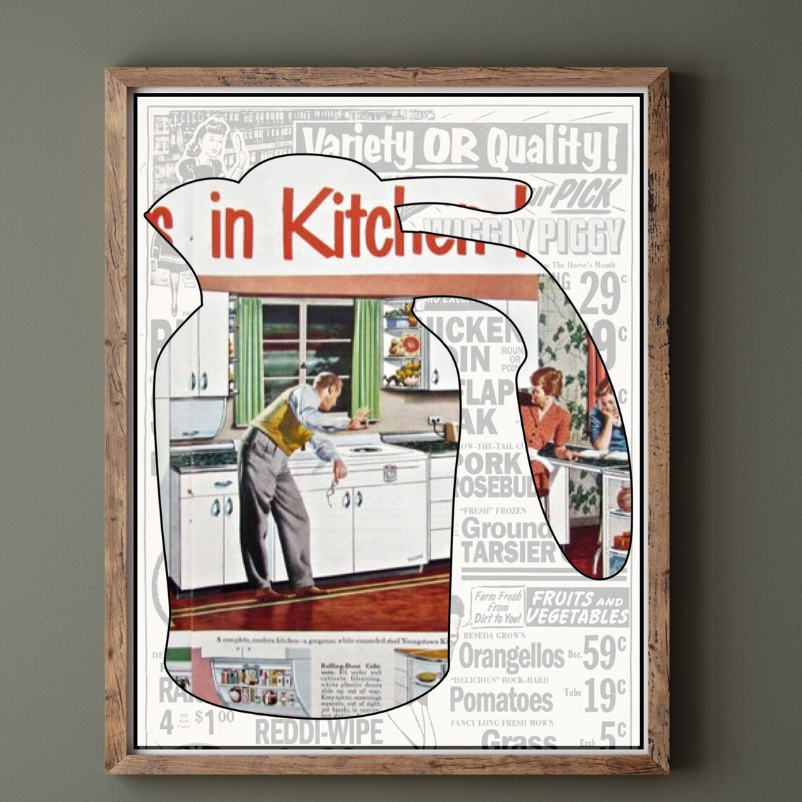 1950s Retro Vintage Kitchen Café Digital Descargar Wall Art Etsy
