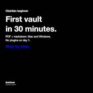 Obsidian Nybörjarguide | Handledning för första valvinstallationen | PDF
