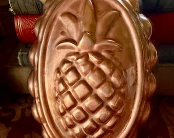 Vintage Copper Mold, Embossed Pineapple Kitchen Wall Decor