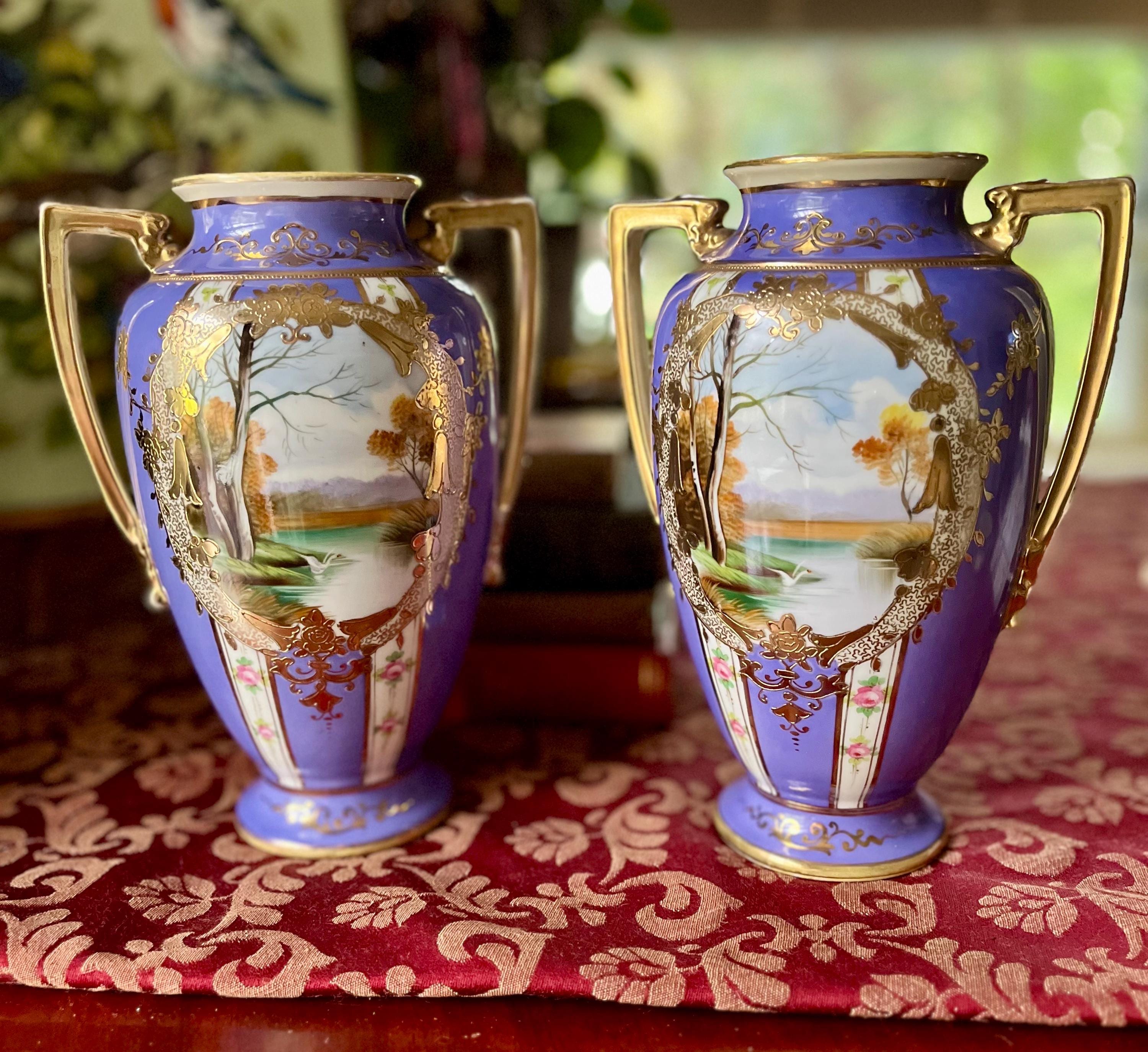 オールドノリタケ、里帰り品です。Old Noritake flower base オールドノリタケ、里帰り品です。Old Noritake flower base