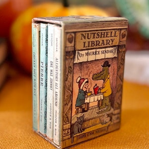 Vintage Nutshell Library by Maurice Sendak Original Edition 1962 Tan Cloth Covers Jackets Box Harper and Row - Etsy Vintage Nutshell Library by Maurice Sendak Original Edition 1962 Tan Cloth Covers Jackets Box Harper and Row - Etsy