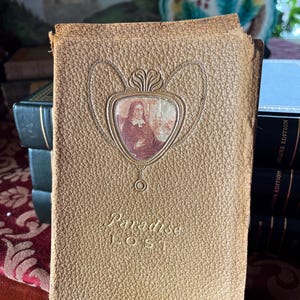 Antique Soft Leather Bound Book Paradise Lost by John Milton, Bookshelf Wealth, Hand Made, Classic Literature, Antiquarian History