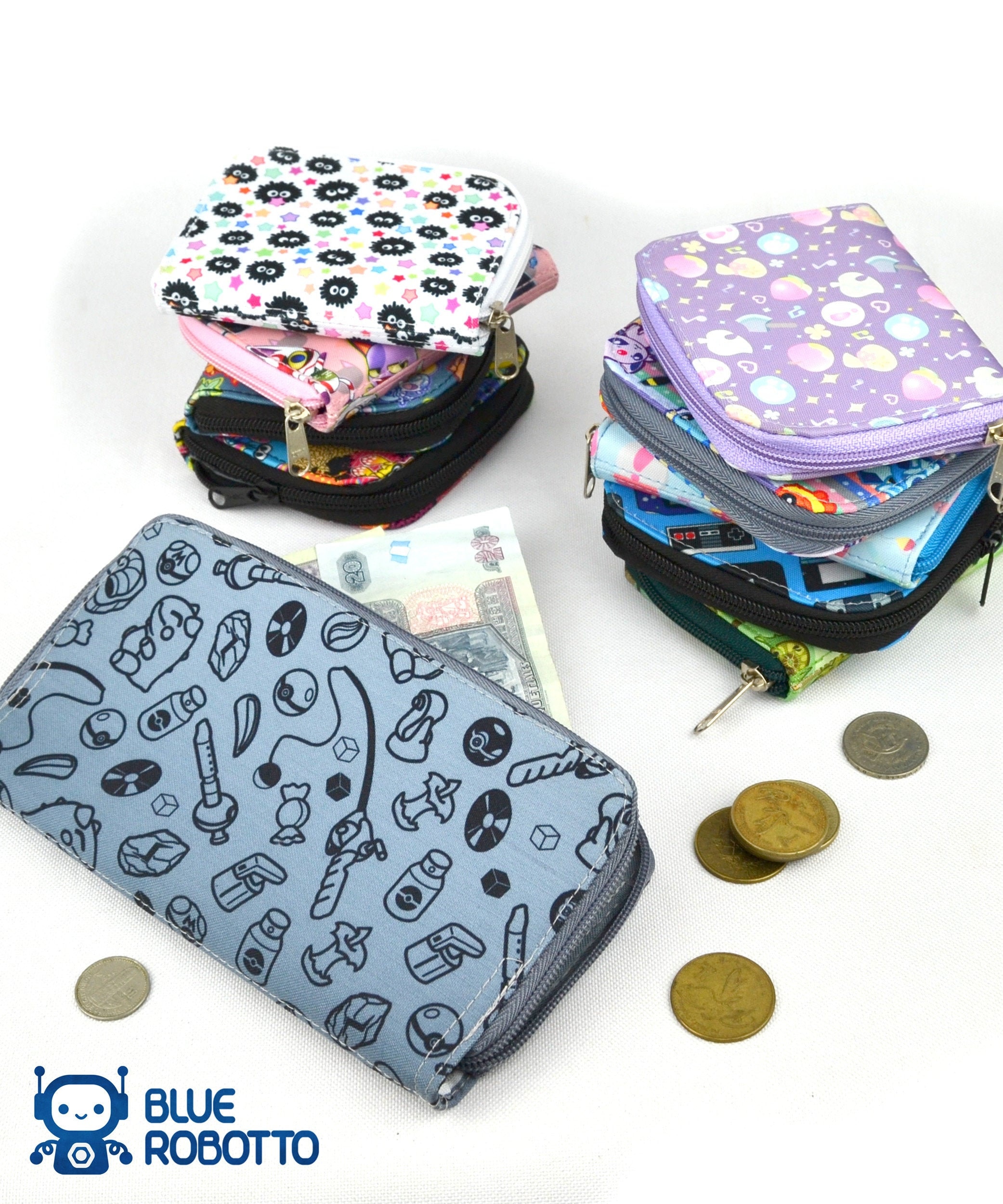 Zipper wallet - Videogames and Anime designs /  Coin Wallet / Coin Pu…