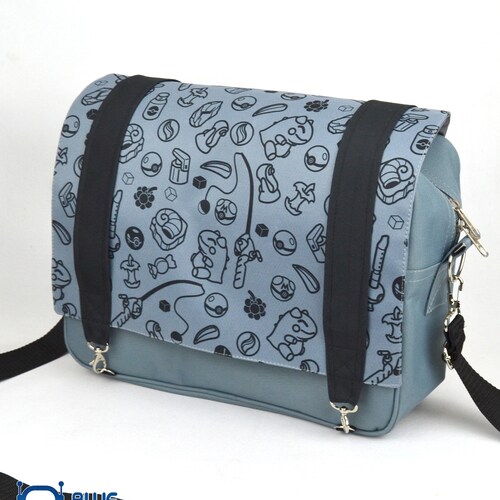 Crossing Items Messenger Bag Etsy