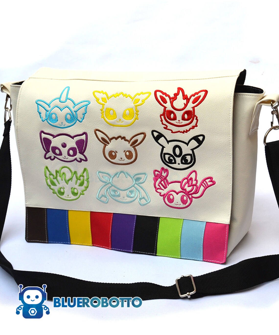 Rainbow eevees messenger bag Etsy