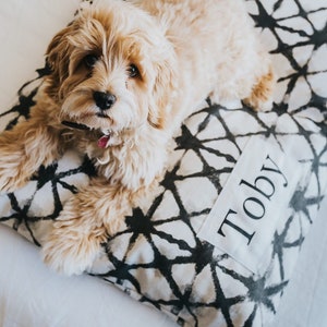 Boho Farmhouse Dog Bed - Dog Bed Cover - Pet Mat - Pet Pillow - Washable Dog Bed - Custom Dog Pillow - Small to Large Breed