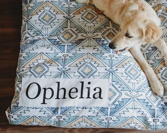 Dog Bed Cover - Dog Beds - Personalized Dog Bed - Custom Dog Bed - Pet Beds - Boho Dog Bed Cover - Dog Bed - ALL SIZES - Washable - Cute