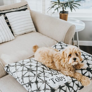 Cama para perros estilo bohemio estilo granja - Funda para cama - Tapete para mascotas - Almohada para mascotas - Cama lavable para perros - Almohada personalizada para perros - Razas pequeñas y grandes imagen 9