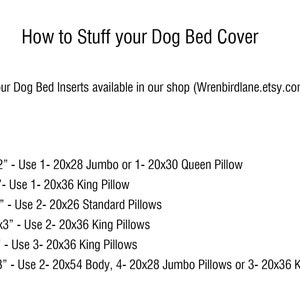 Ticking Dog Bed Cover Dog Beds Personalized Dog Bed Custom Dog Bed Gray or Black Pet Beds Farmhouse Dog Bed ALL SIZES Washable image 4