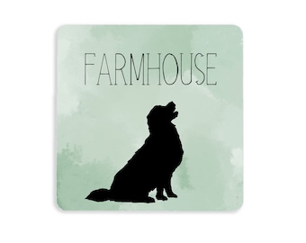 Dog Magnet - Farmhouse Dog - Refrigerator Magnet - Fridge Magnet - Cute Magnet - Farmhouse Magnet - Retriever - Sage Green