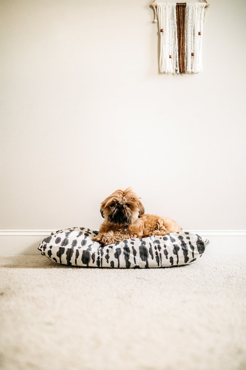 Dog Bed Cover Charcoal Gray Dog Beds Personalized Dog Bed Etsy