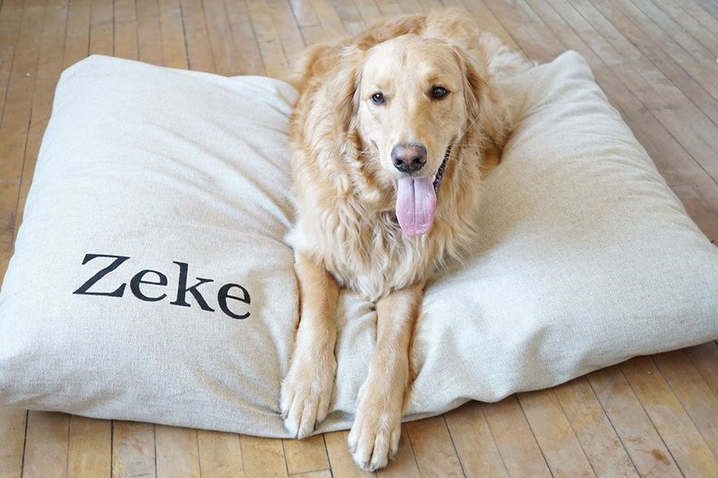 Tan Dog Bed Cover Custom Dog Bed Personalized Dog Bed Etsy