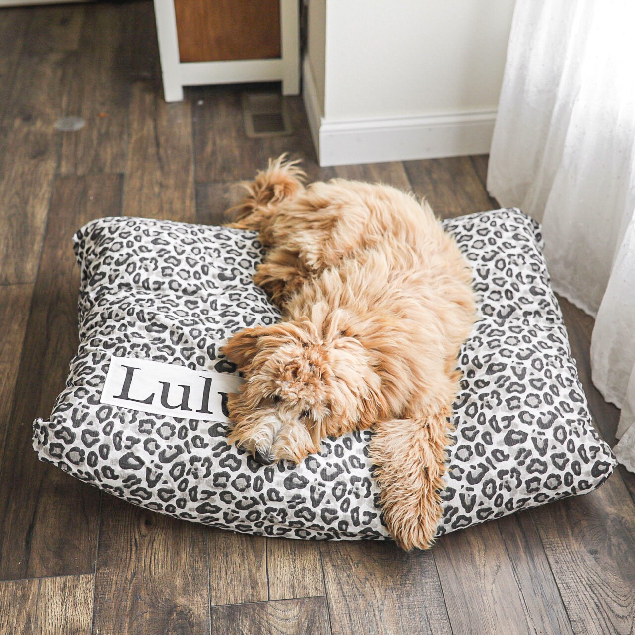 Leopard Dog Bed Cover Dog Beds Personalized Dog Bed Etsy