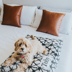 Cama para perros estilo bohemio estilo granja - Funda para cama - Tapete para mascotas - Almohada para mascotas - Cama lavable para perros - Almohada personalizada para perros - Razas pequeñas y grandes imagen 2