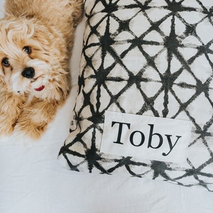 Cama para perros estilo bohemio estilo granja - Funda para cama - Tapete para mascotas - Almohada para mascotas - Cama lavable para perros - Almohada personalizada para perros - Razas pequeñas y grandes imagen 5