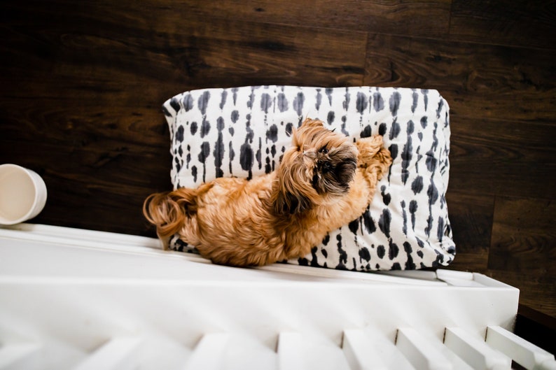 Dog Bed Cover Charcoal Gray Dog Beds Personalized Dog Bed Etsy