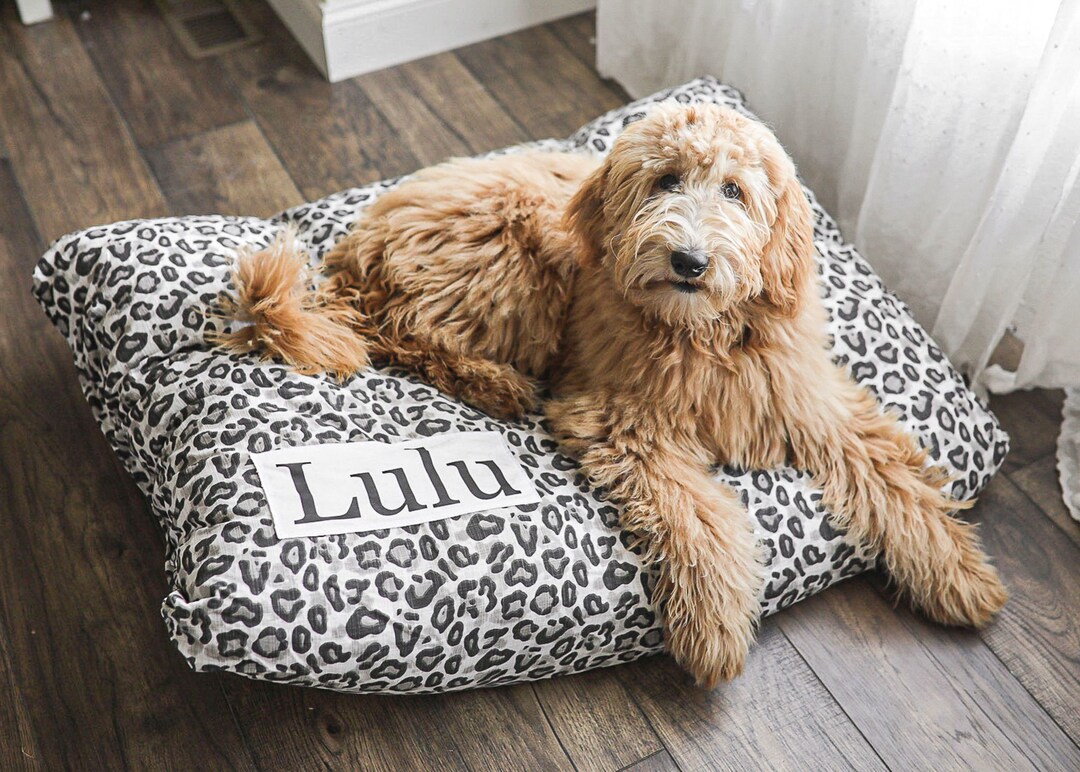 Leopard Dog Bed Cover Dog Beds Personalized Dog Bed Custom Dog Bed