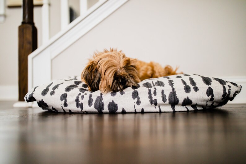 Dog Bed Cover Charcoal Gray Dog Beds Personalized Dog Bed Etsy