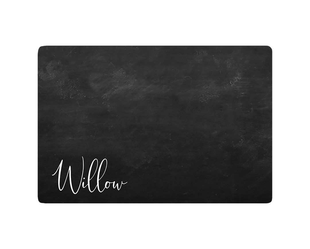 Pet Placemat Food Water Mat Black and White Custom Pet Mat Personalized