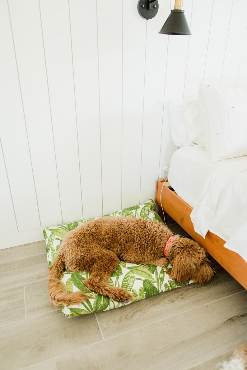 Boho Dog Bed Cover Dog Beds Personalized Dog Bed Leaf Etsy