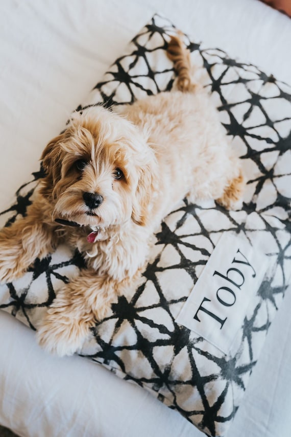 Boho Farmhouse Dog Bed - Dog Bed Cover - Pet Mat - Pet Pillow - Washable Dog Bed - Custom Dog Pillow - Small to Large Breed