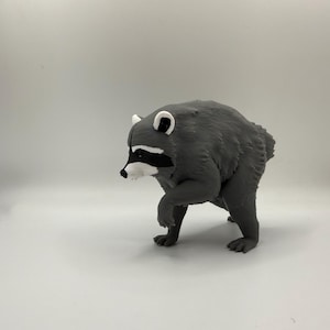 3D Printed Raccoon Figurine, Cute Animal Collectible, Mini 1.5 Inch or Jumbo 3.5 Inch Jimothy