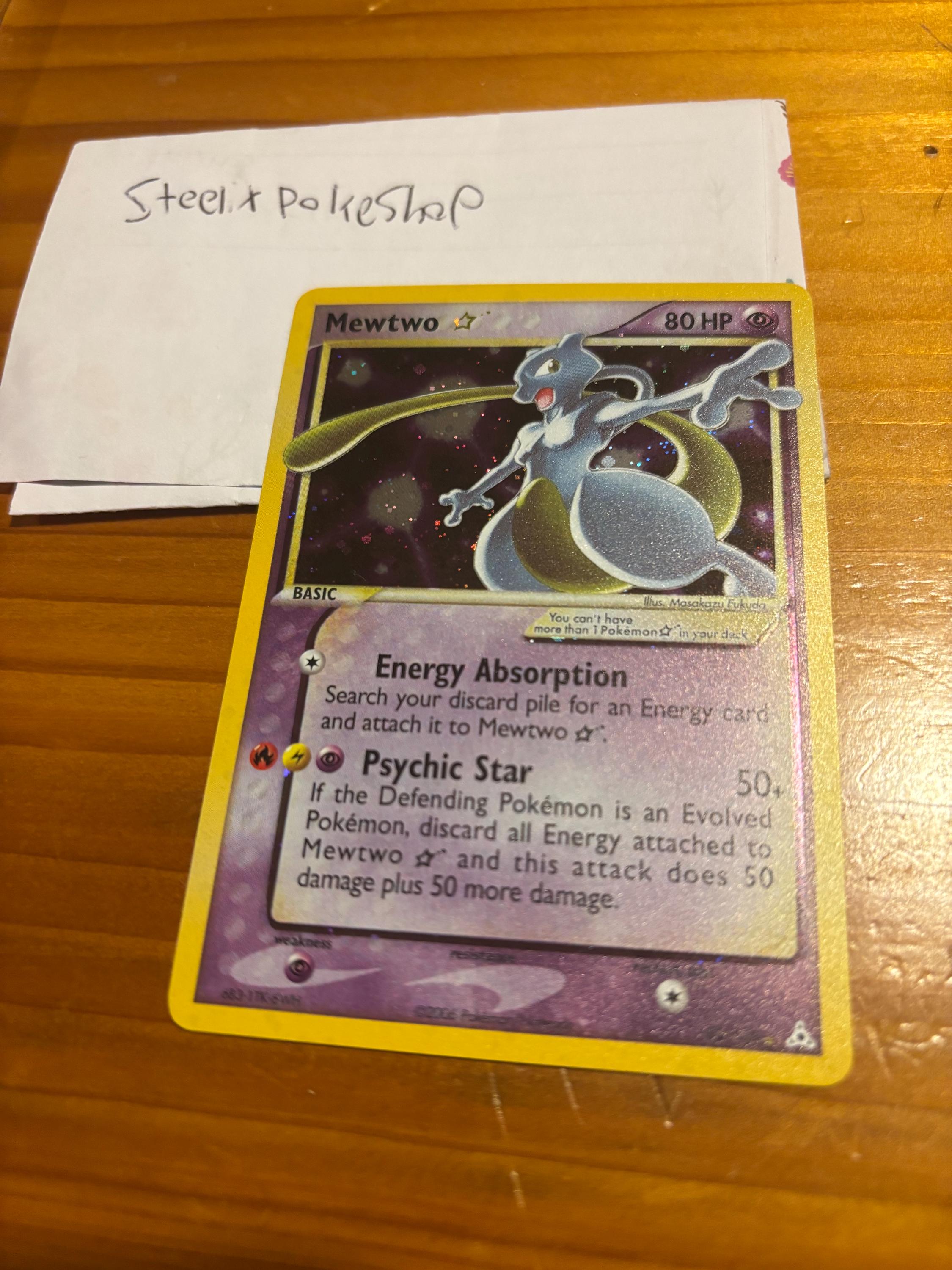 Mewtwo Gold Star - Etsy