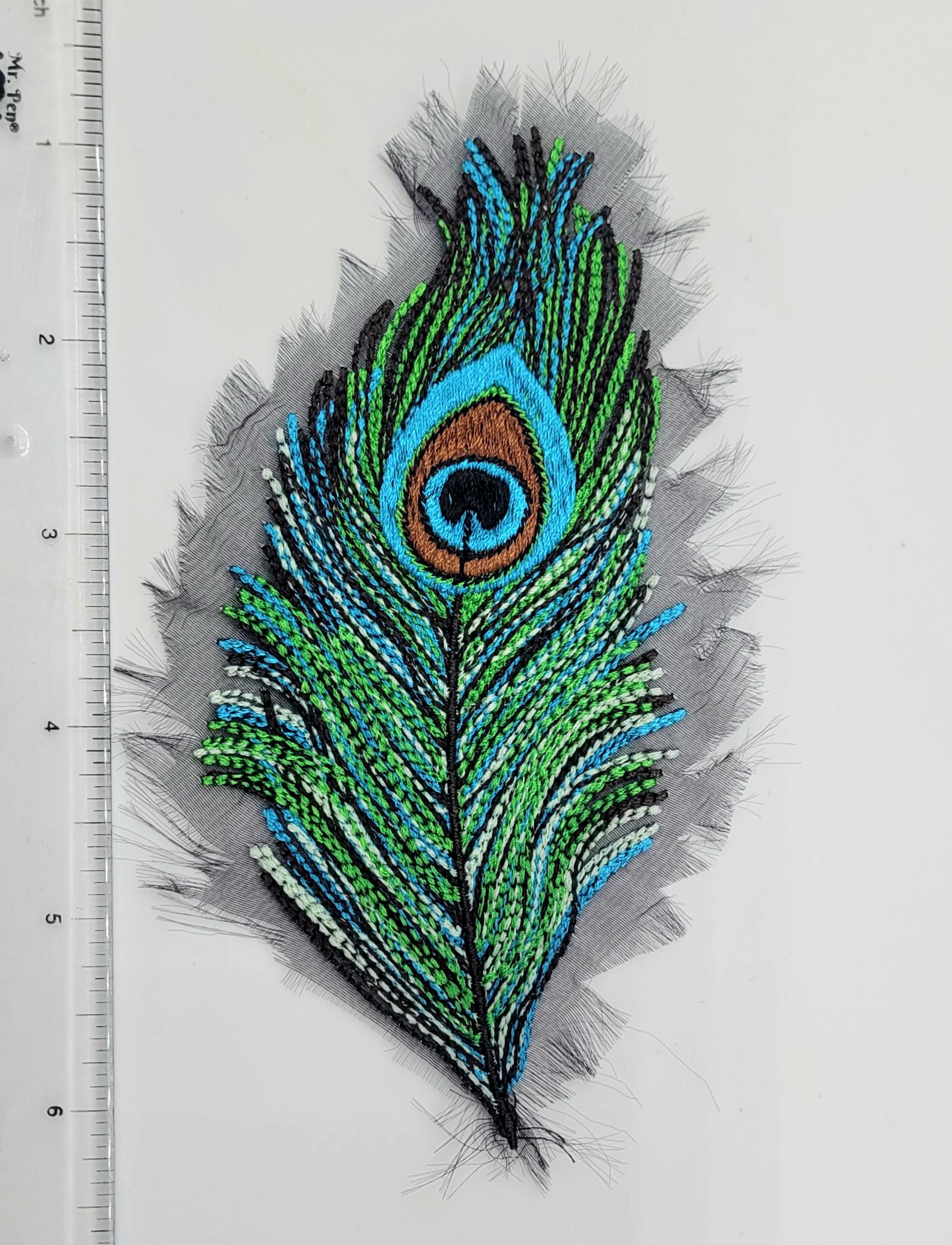 Peacock Feather Embroidered Patch Etsy peacock-feather-embroidered-patch-etsy