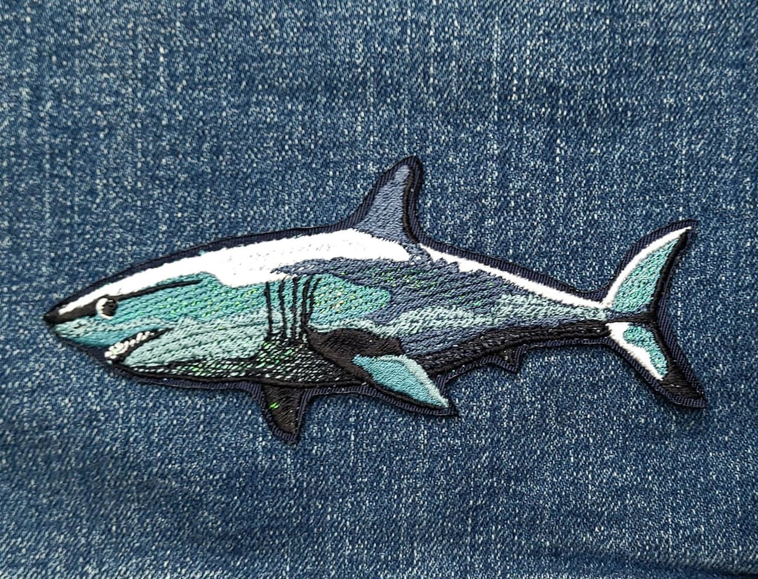 Great White Shark Embroidered Patch - Etsy
