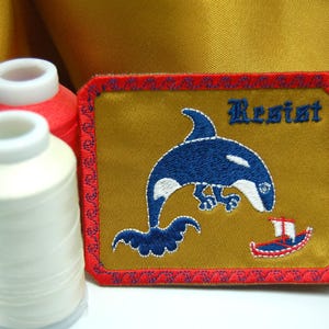 Orca Sinking Ship Patch: Medieval Style