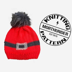 Charming Santa Buckle Beanie Knitting Pattern by Morthunder