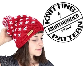 Fleur De Lis Knitting Beanie Pattern by Morthunder