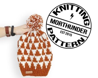 Triangles Knitting Beanie Pattern by Morthunder
