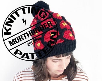 Egg Splat /  Floral Beanie Pattern by Morthunder