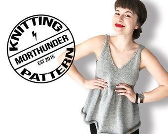 Adorable Knit Peplum Tank Pattern by Morthunder