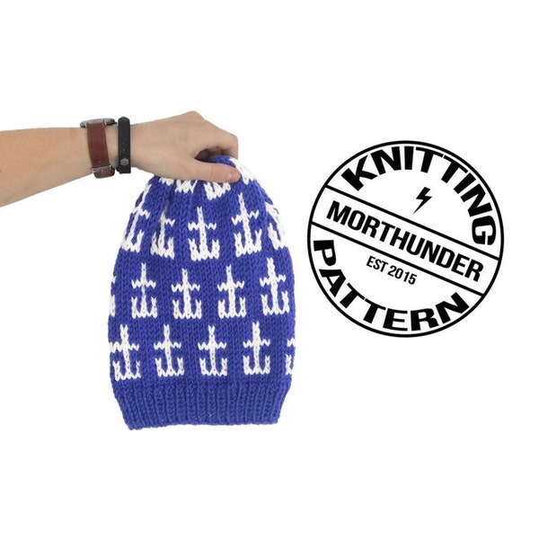 Cute and Easy Anchor Beanie Knitting Pattern