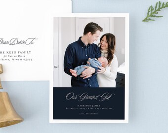 Our Greatest Gift Holiday Birth Announcement