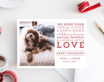 Whole Lotta Love Holiday Photo Card, Puppy Christmas, Puppy Love, Merry Christmas, Holiday Dogs, Dog Love Christmas, Happy Howladays