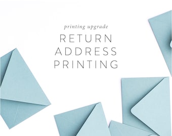 Printing Upgrade: Return Address Printing