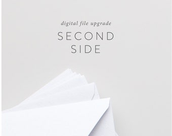 Digital Listing Upgrade: Second Side or Back of Card File