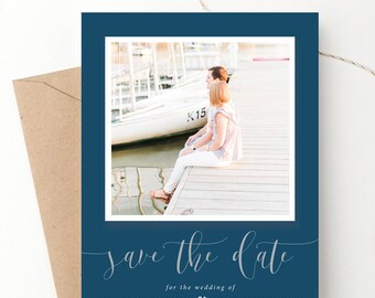 Save the Date Classic Elegant Script Announcement | Calligraphy Engagement Printable |Traditional Wedding | Printed Invitations or DIY