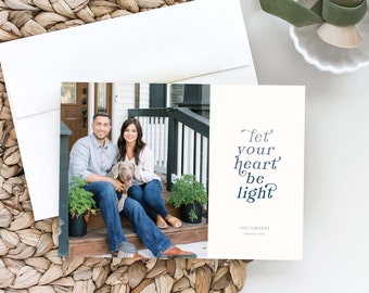 Let your Heart Be Light Religious Holiday Card