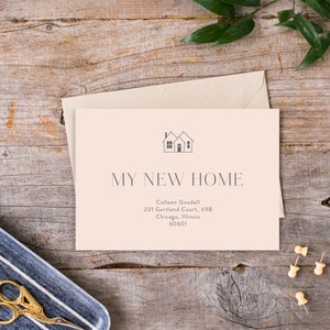 We've Moved, Moving Announcement, My New Home, New Address Notecards, New Apartment, Home Sweet Home, Home Illustration, Change of Address image 9