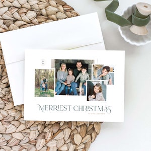 Galerij kerstkaart, familiefotokaart, kerstkaart met meerdere foto's, kerstfotokaart, kerstfoto, fotowand, elegante kerstkaart