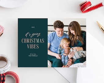 It's Giving Christmas Vibes Holiday Photo Card